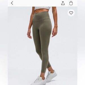 Lululemon Athletica Align 25” Olive Leggings great condition